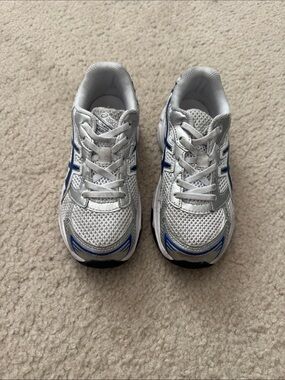 Kids Silver and Blue Athletic Sneakers ASICS GEL-1130 - Size 1